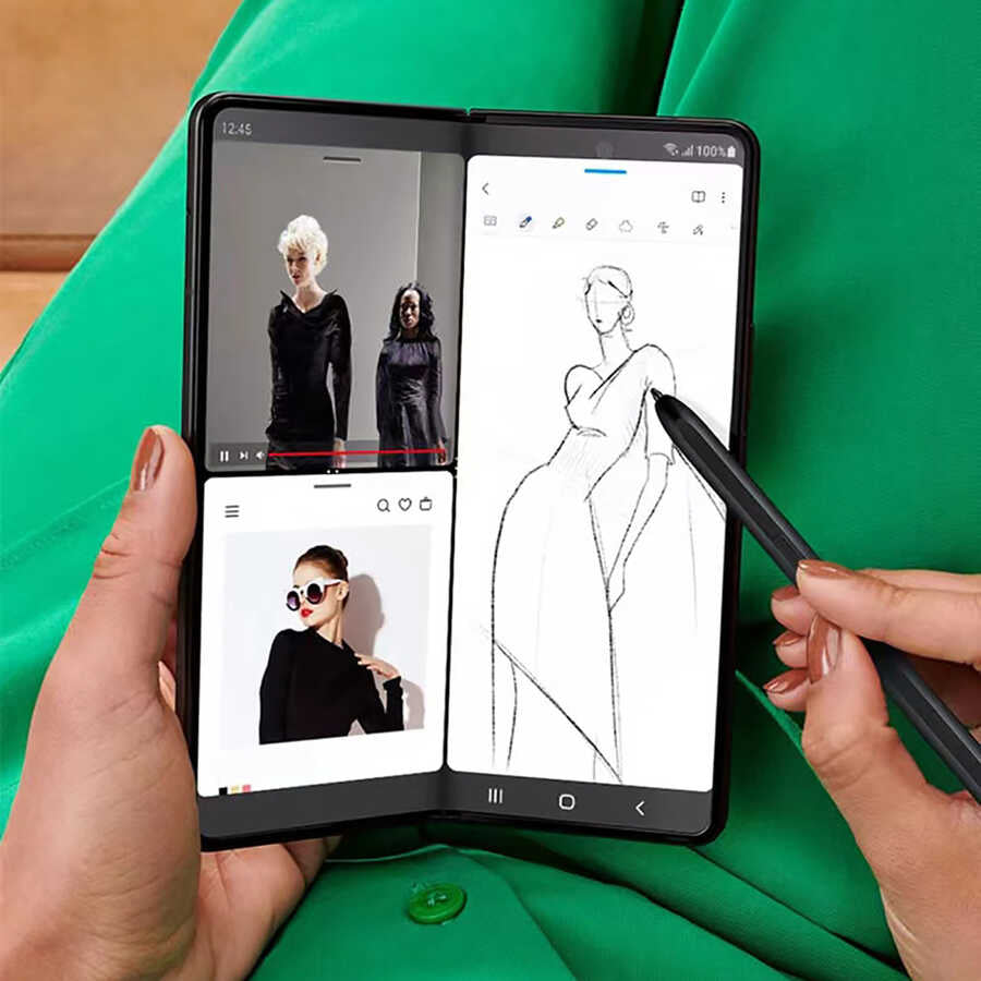 Galaxy Z Fold 4 Wiwu Touch Drawing Pen Black