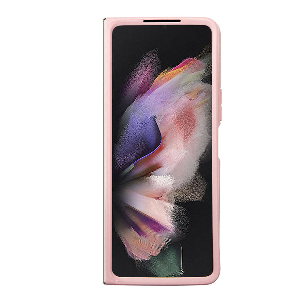 Galaxy Z Fold 5 Case Guess Original Licensed Glitter Script Cover with Logo Pink
