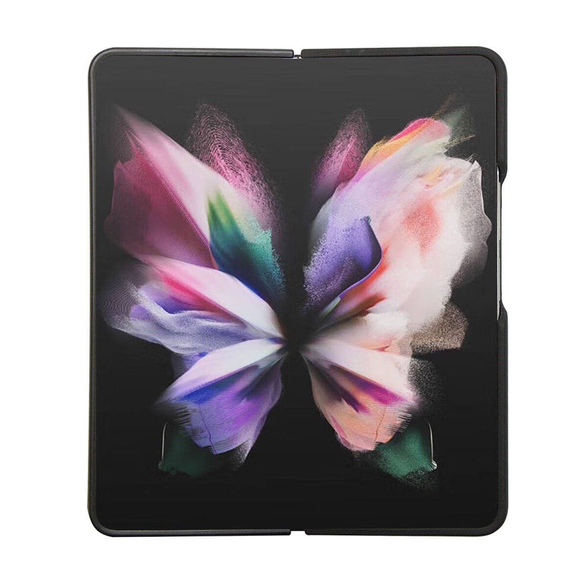 Galaxy Z Fold 5 Case TUMI Liquid Silicone Metal Logo Design Original Licensed Cover Black