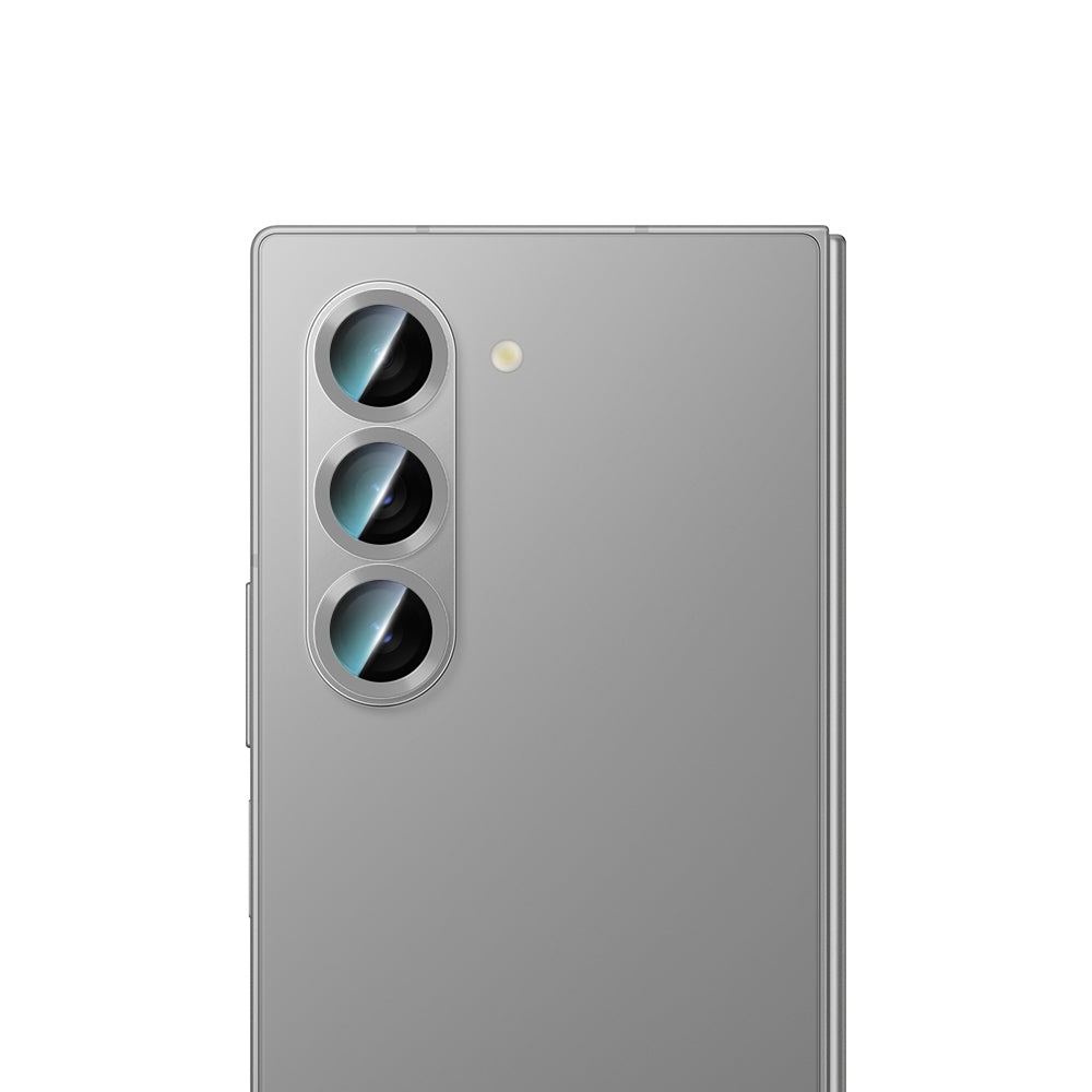 Galaxy Z Fold 6 CaseWorld Alloy Series Oleophobic Anti-Reflective Camera Lens Protector Silver