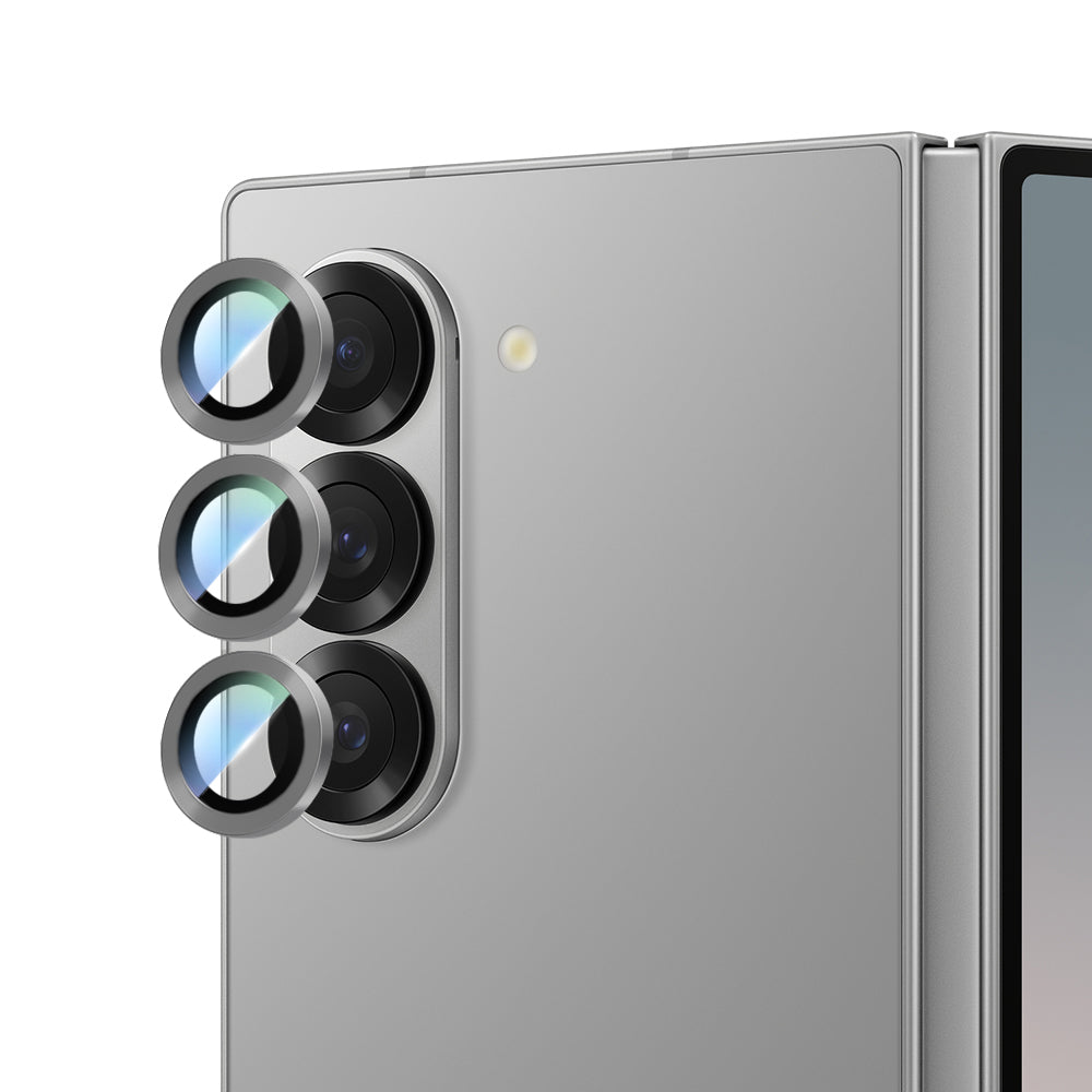 Galaxy Z Fold 6 CaseWorld Alloy Series Oleophobic Anti-Reflective Camera Lens Protector Silver