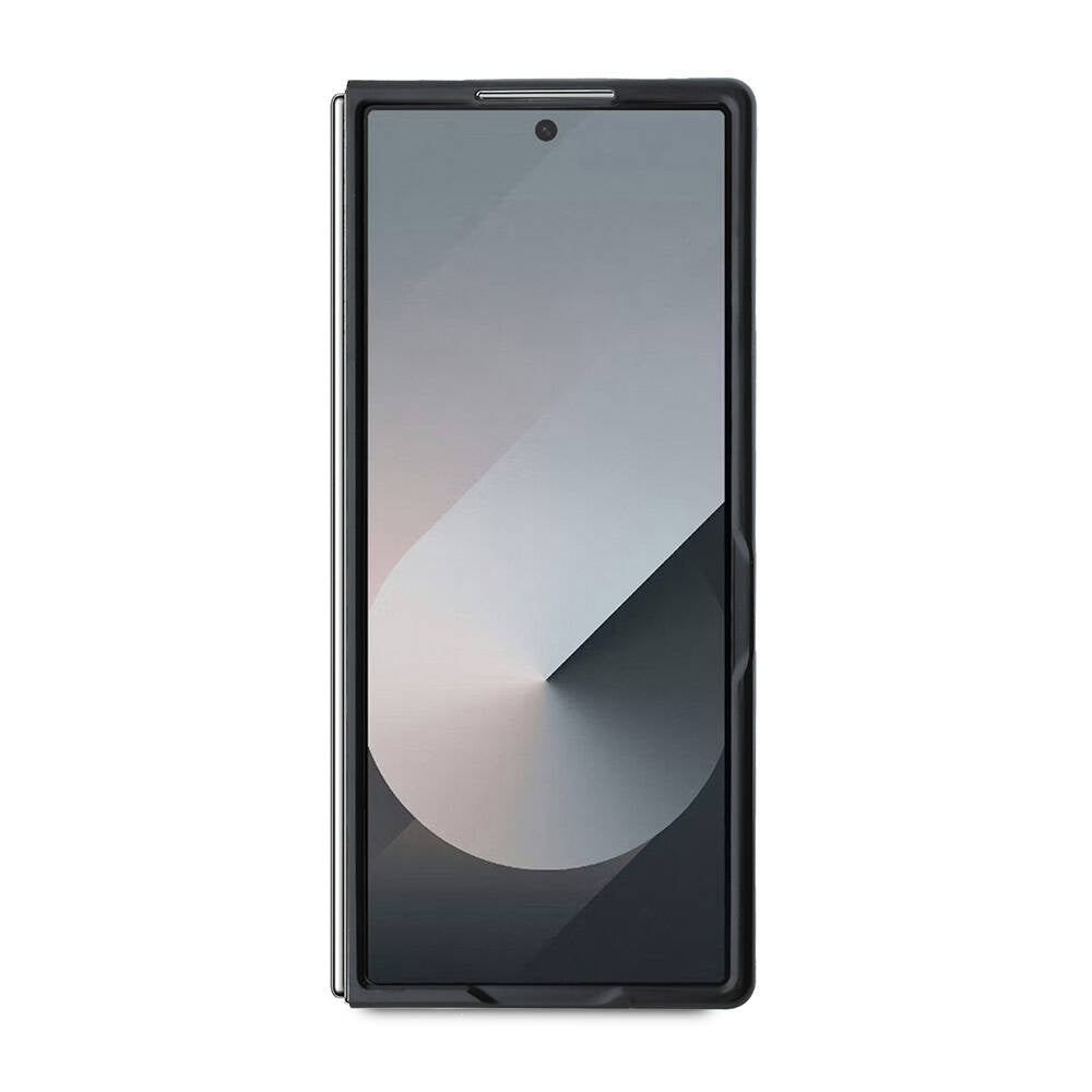 Galaxy Z Fold 6 Kılıf Guess Orjinal Lisanslı M-safe Şarj Özellikli Saffiano Metal Logo Kapak Siyah