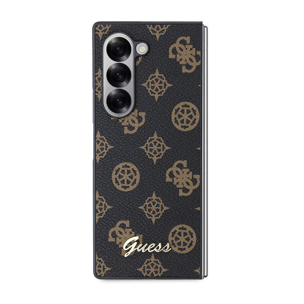 Galaxy Z Fold 6 Kılıf Guess Orjinal Lisanslı Peony Script Kapak Siyah
