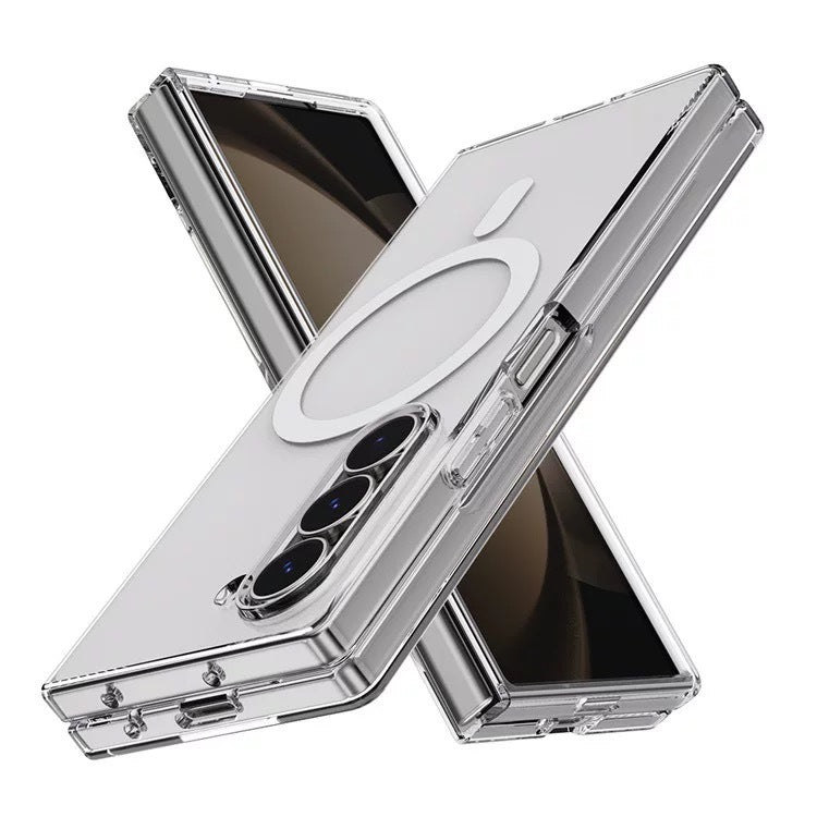 Galaxy Z Fold 6 Case Camera Protection M-safe Hard PC Zore Porto Cover Transparent