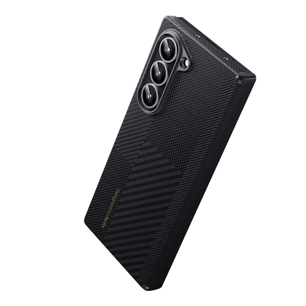 Galaxy Z Fold 6 Carbon Fiber Case Benks Montage ArmorAir Kevlar Cover Black