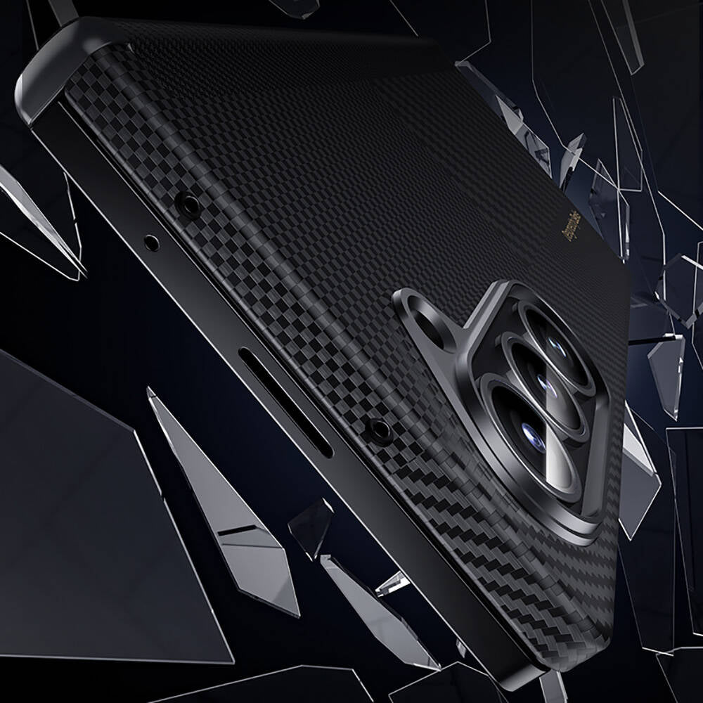 Galaxy Z Fold 6 Carbon Fiber Case Benks Montage ArmorAir Kevlar Cover Black