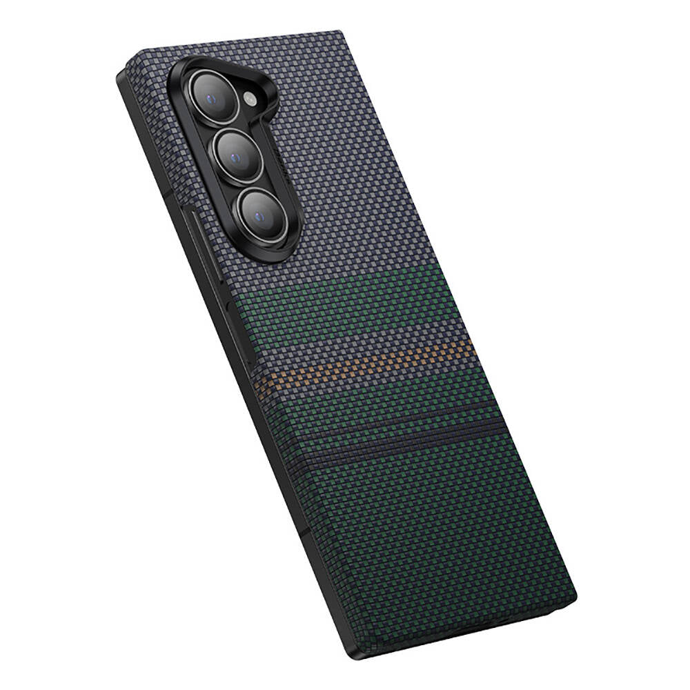 Galaxy Z Fold 6 Case Carbon Fiber Design Benks Aurora ArmorAir Kevlar Cover Black