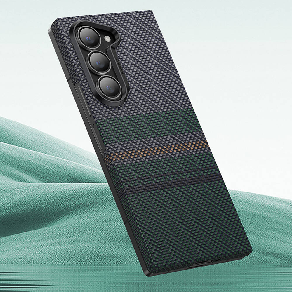 Galaxy Z Fold 6 Case Carbon Fiber Design Benks Aurora ArmorAir Kevlar Cover Black