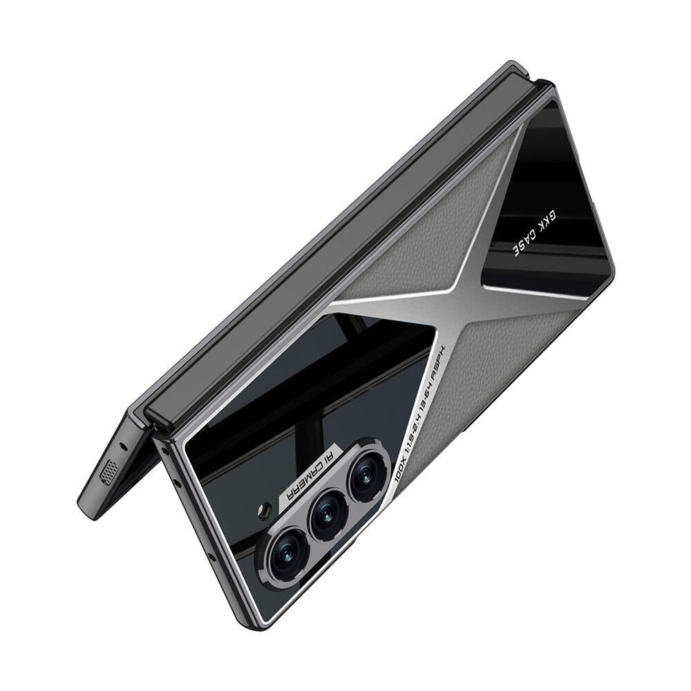 Galaxy Z Fold 6 Case Ultra Thin Camera Protection PC + Leather Back Surface Zore X-Pro Cover Black
