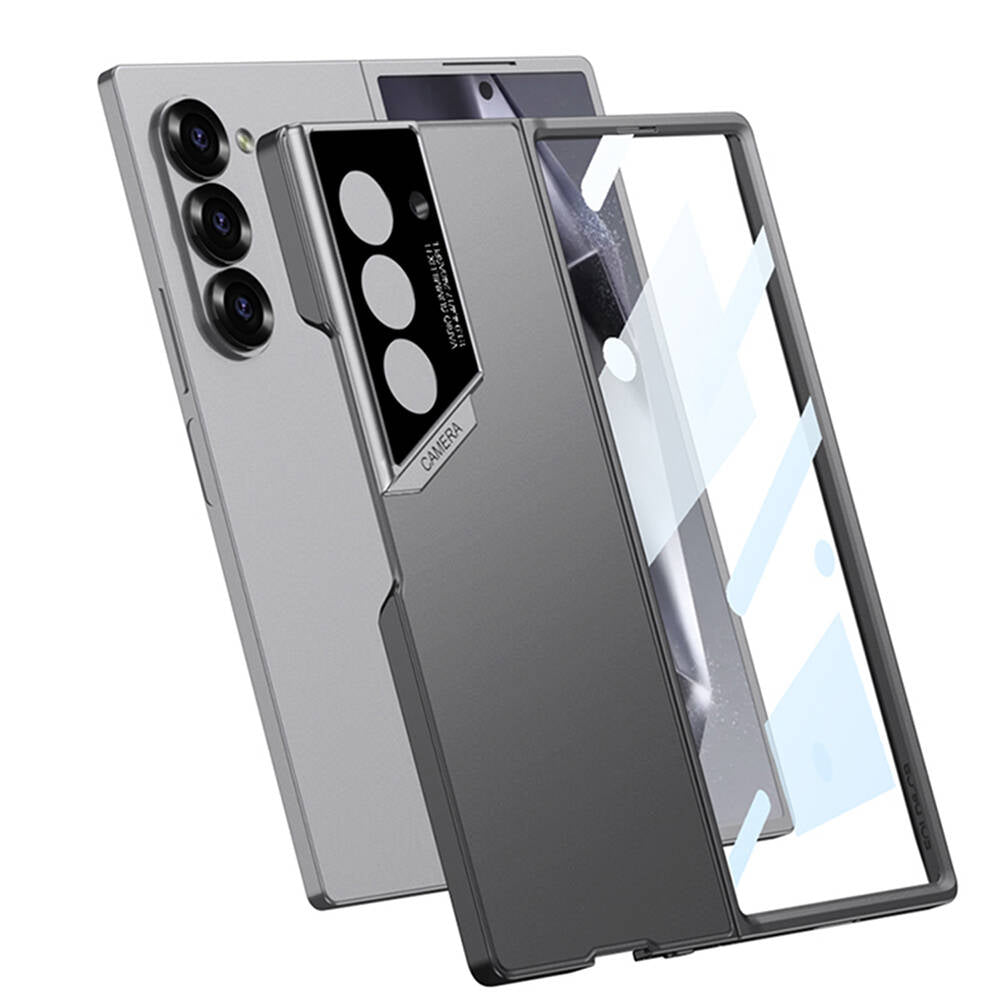 Galaxy Z Fold 6 Case Ultra Thin Camera Protection Hard Rubber Zore 3rd Series Procase Cover Titanium-Gray