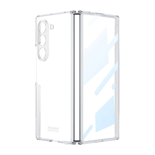 Galaxy Z Fold 6 Kılıf Zore Full Camlı Kıpta Kapak Şeffaf