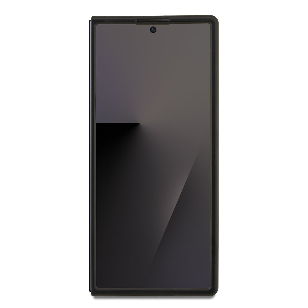 Galaxy Z Fold 7 Kılıf Guess Orjinal Lisanslı 4G Büyük Metal Logolu Glitter Kapak Siyah