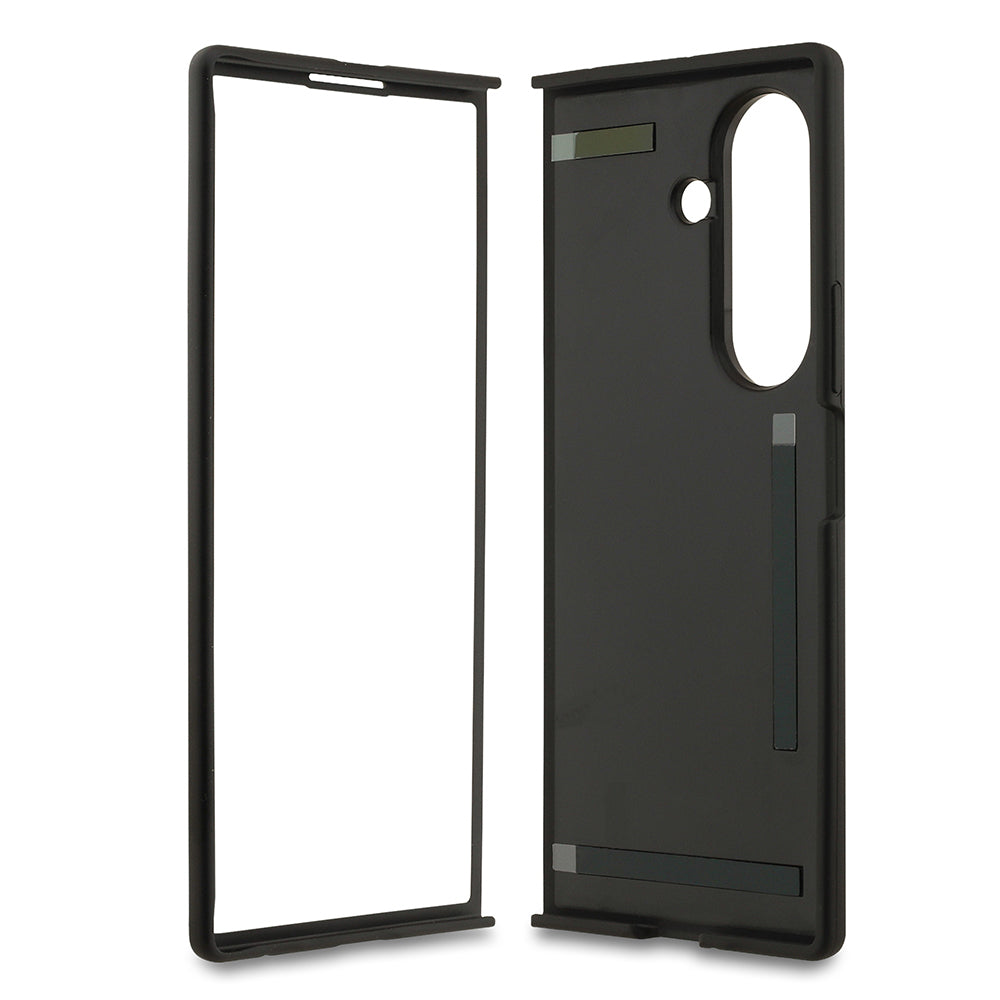 Galaxy Z Fold 7 Kılıf Guess Orjinal Lisanslı 4G Büyük Metal Logolu Glitter Kapak Siyah
