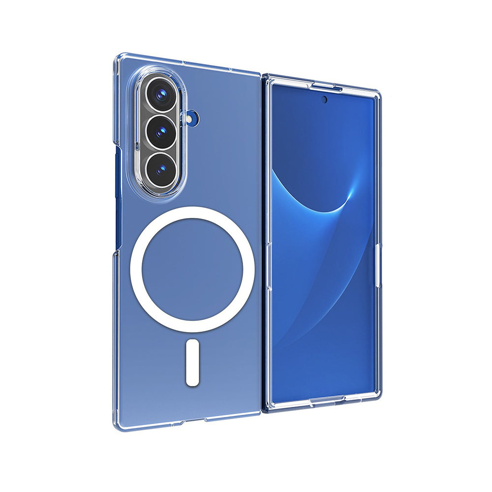 Galaxy Z Fold 7 Case Camera Protection M-safe Hard PC Zore Porto Cover Transparent