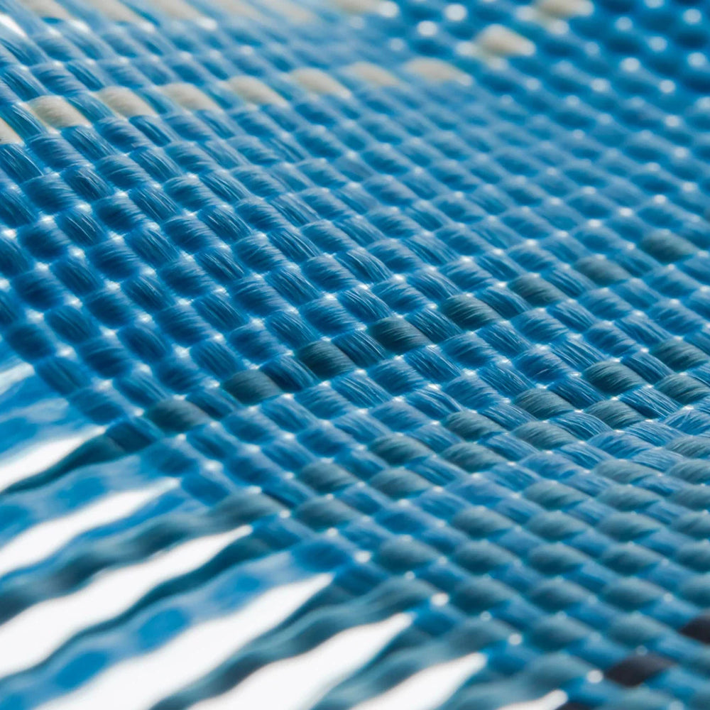 Galaxy Z Fold 7 Kılıf M-safe Şarj Özellikli Aramid Fiber Pitaka Tactile Woven Sunset-Moonrise Serisi Kapak Mavi