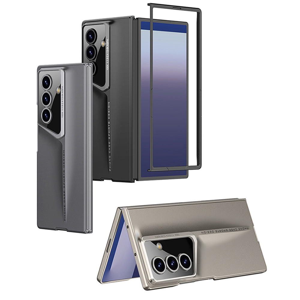 Galaxy Z Fold 7 Case Ultra Thin Camera Protection Hard Rubber Zore Procase Cover Gray