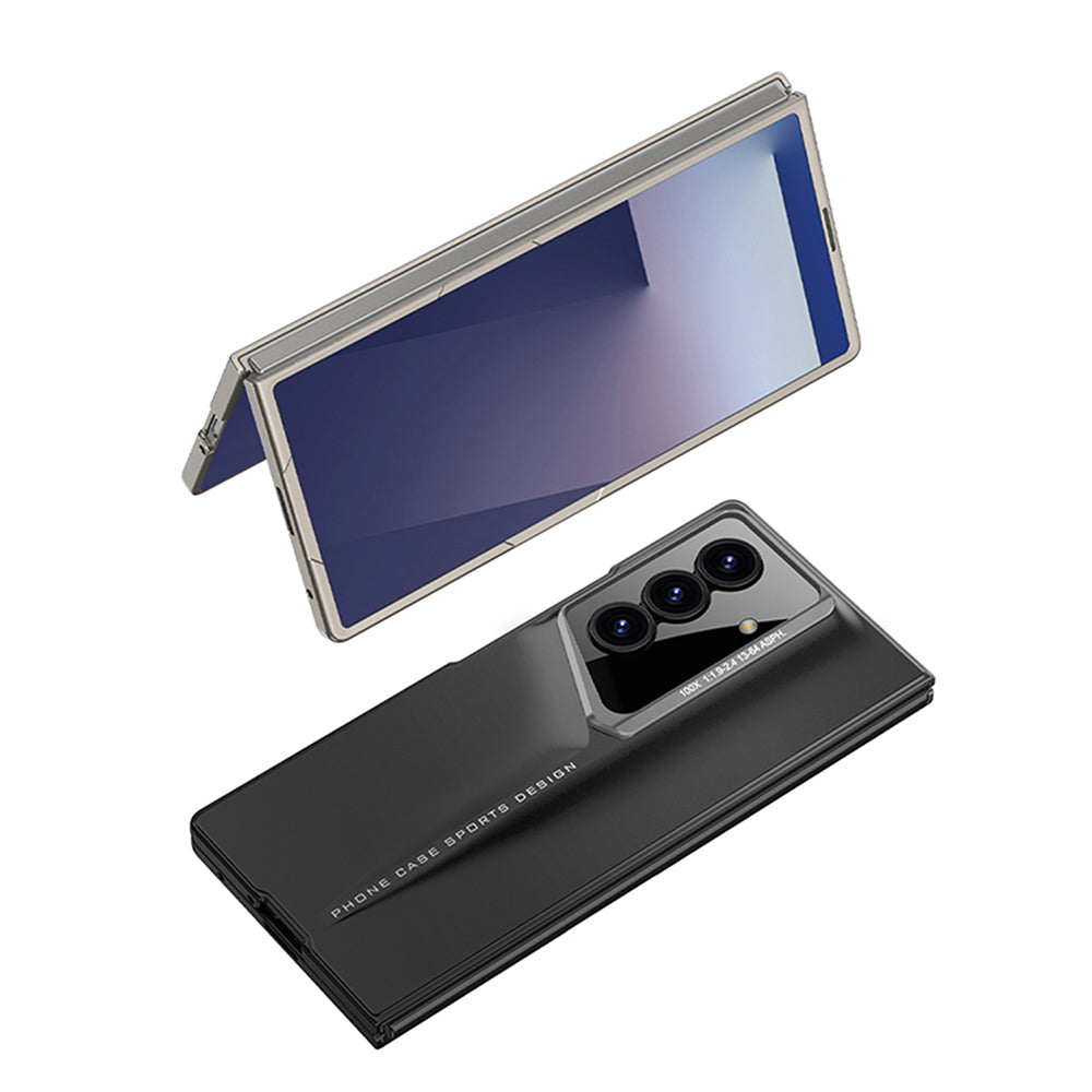 Galaxy Z Fold 7 Case Ultra Thin Camera Protection Hard Rubber Zore Procase Cover Gray