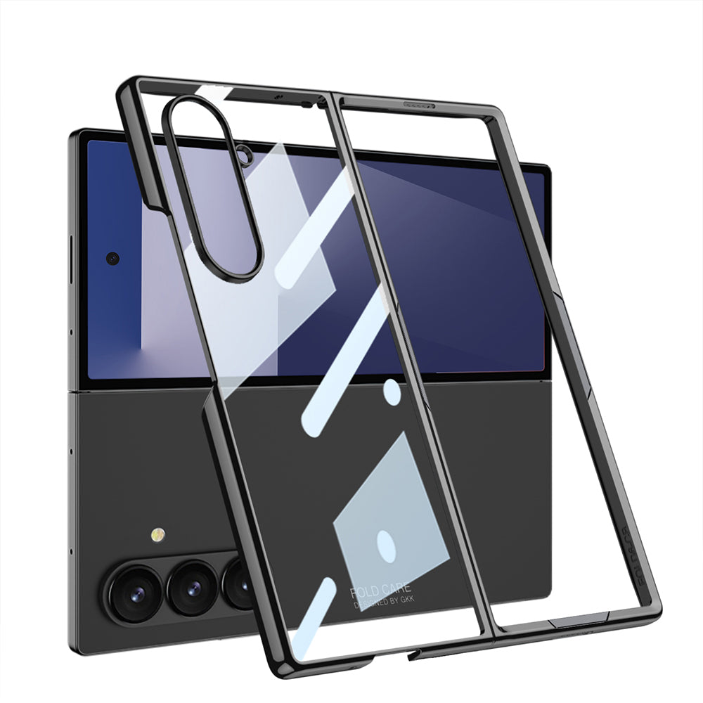Galaxy Z Fold 7 Case Zore Full Glass Case Cover Black