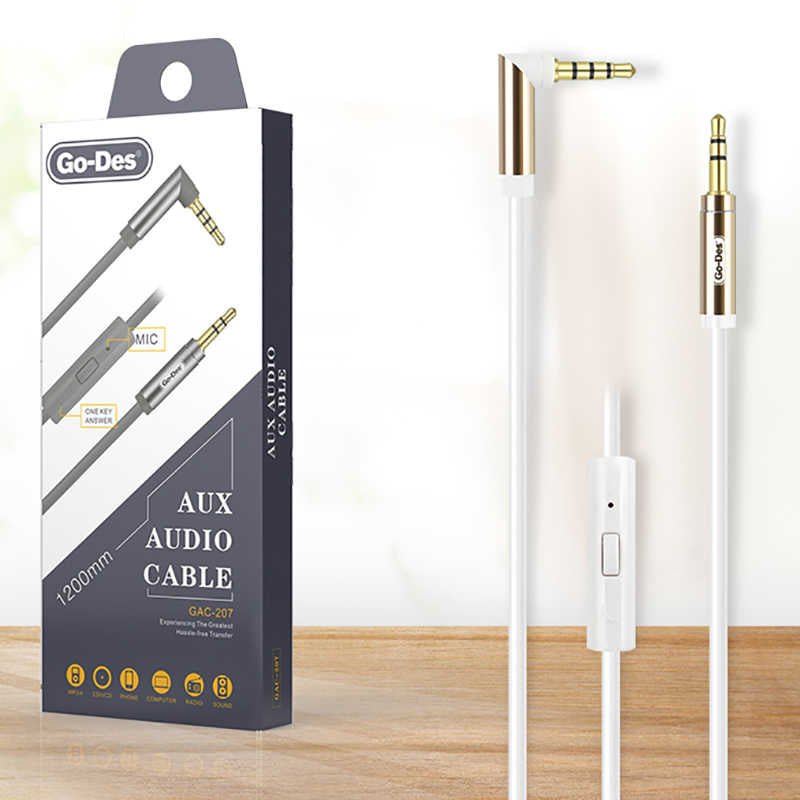 Go Des GAC-207 Aux Audio Cable Red