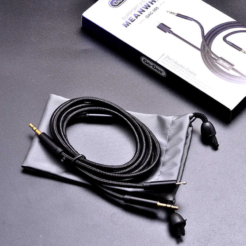 Go Des GAC-305 2 in 1 Audio Cable Black