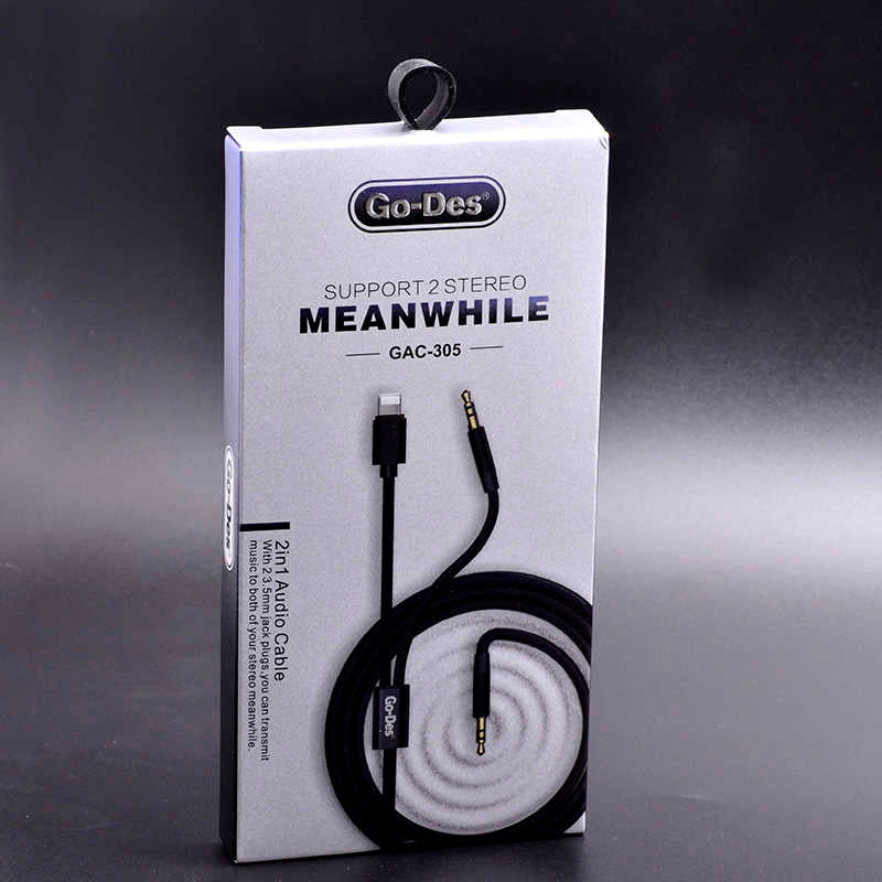 Go Des GAC-305 2 in 1 Audio Cable Black