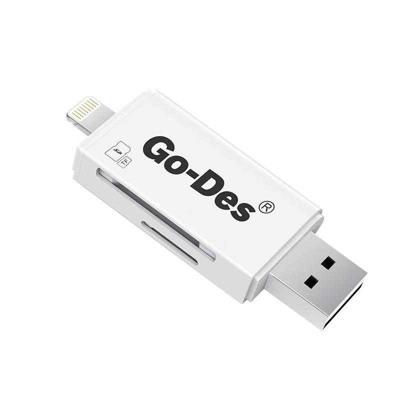 Go Des GD-DK102 Lightning Card Reader White