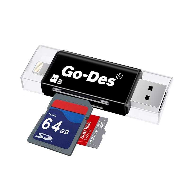 Go Des GD-DK102 Lightning Card Reader White