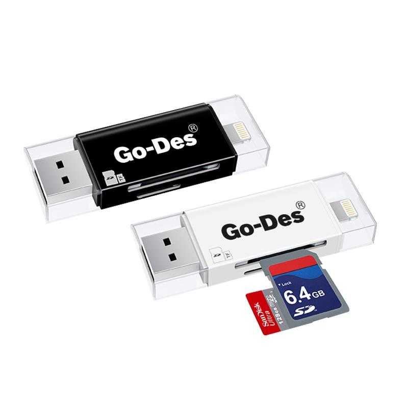 Go Des GD-DK102 Lightning Card Reader White