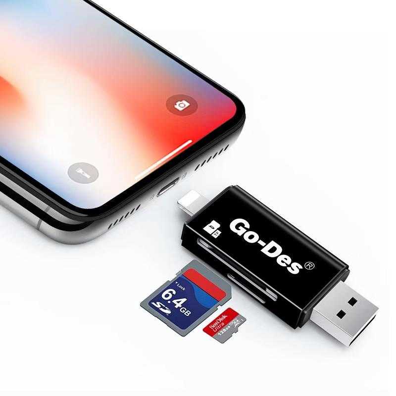 Go Des GD-DK102 Lightning Card Reader White