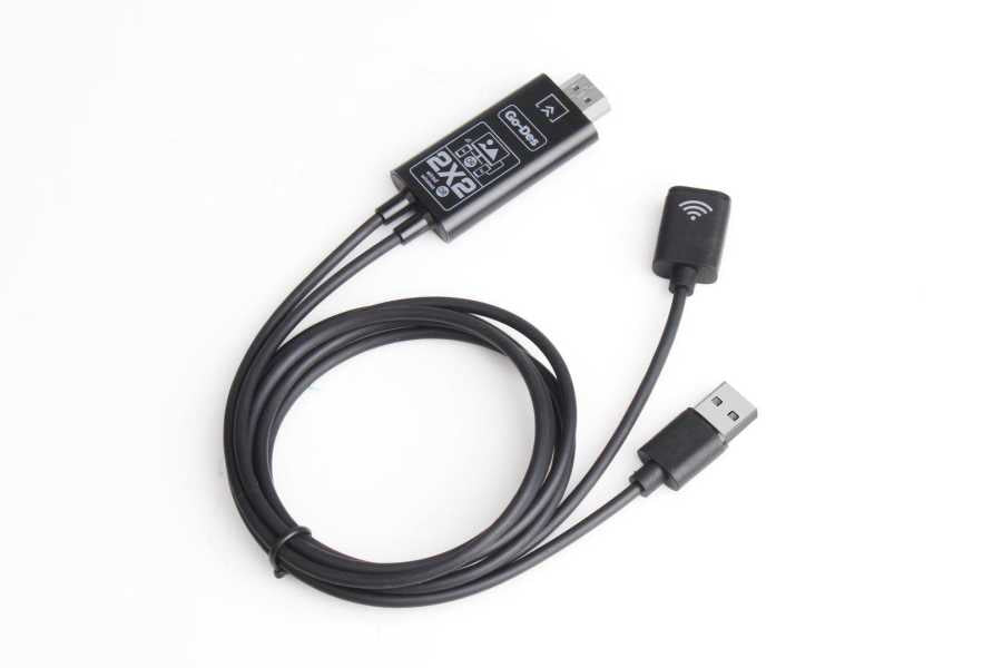 Go Des GD-8276 Wireless Display Dongle Phone Full HDTV Cable Black