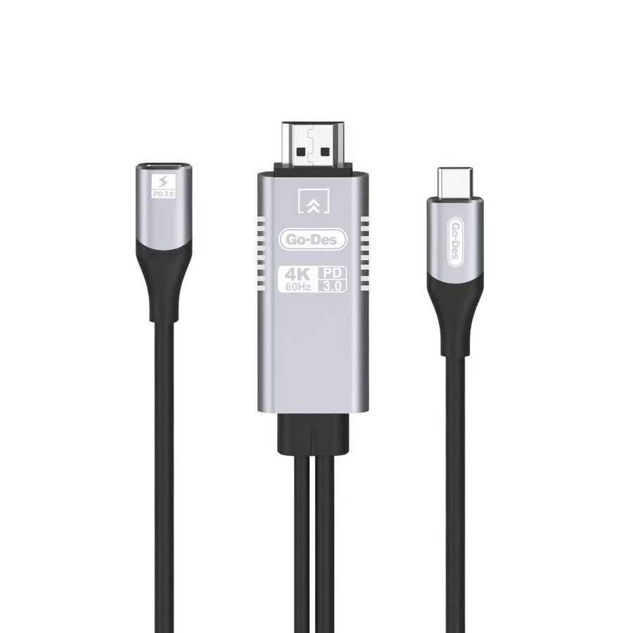 Go Des GD-8770 Type-C To HDMI Cable Black
