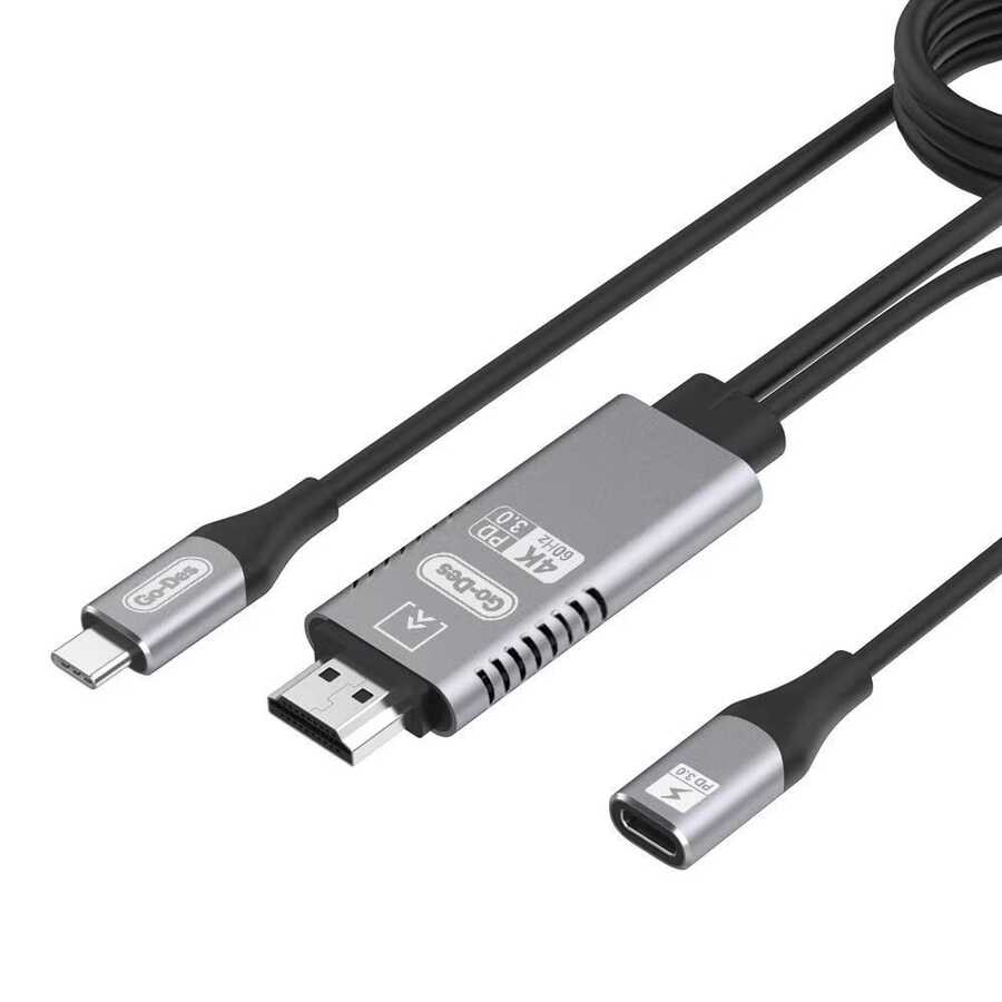 Go Des GD-8770 Type-C To HDMI Cable Black