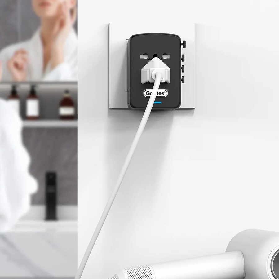 Go Des GD-B616 Multi Universal TR/US/UK/AUS/EU Compatible Charging Adapter Max 35W Black