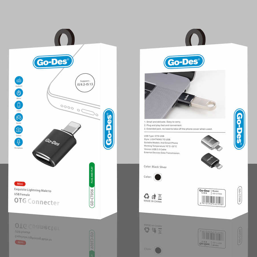 Go Des GD-CT056 Lightning Otg Black