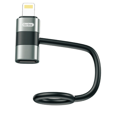 Go Des GD-CT068  Lightning to Type-C Data Ve Hızlı Şarj Adaptörü Siyah