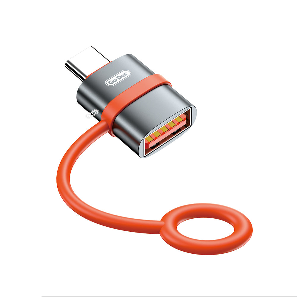 Go Des GD-CT071 Type-C to USB-A OTG Adapter Gray