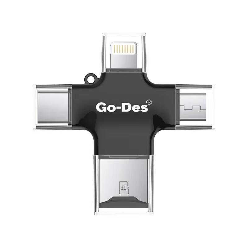 Go Des GD-DK101 Memory Card Reader Black