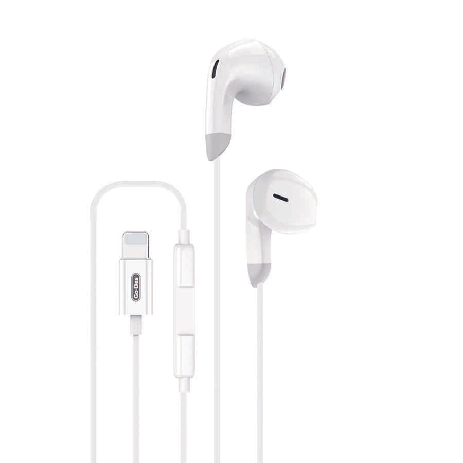 Go Des GD-EP116 Noise Cancelling In-Ear Lightning Headphones White
