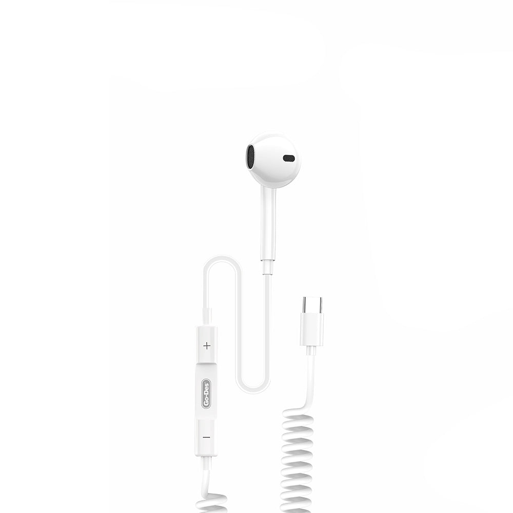 Go Des GD-EP213 Type-C Mono Headphones White