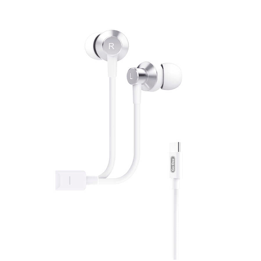 Go Des GD-EP219 Type-C Headphones White