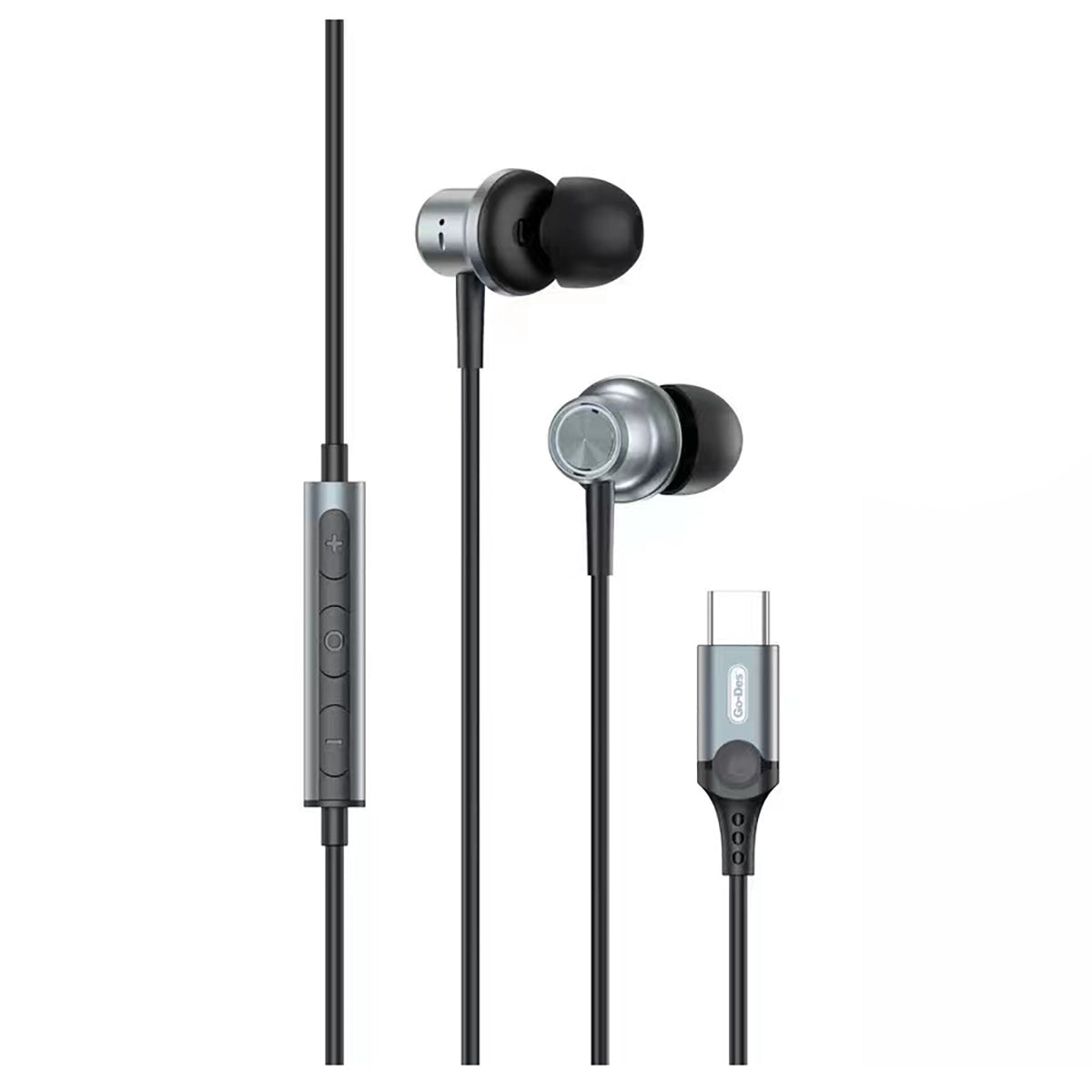 Go Des GD-EP315 Kulakiçi Kablolu Type-C Tak Çalıştır Stereo Kulaklık Siyah