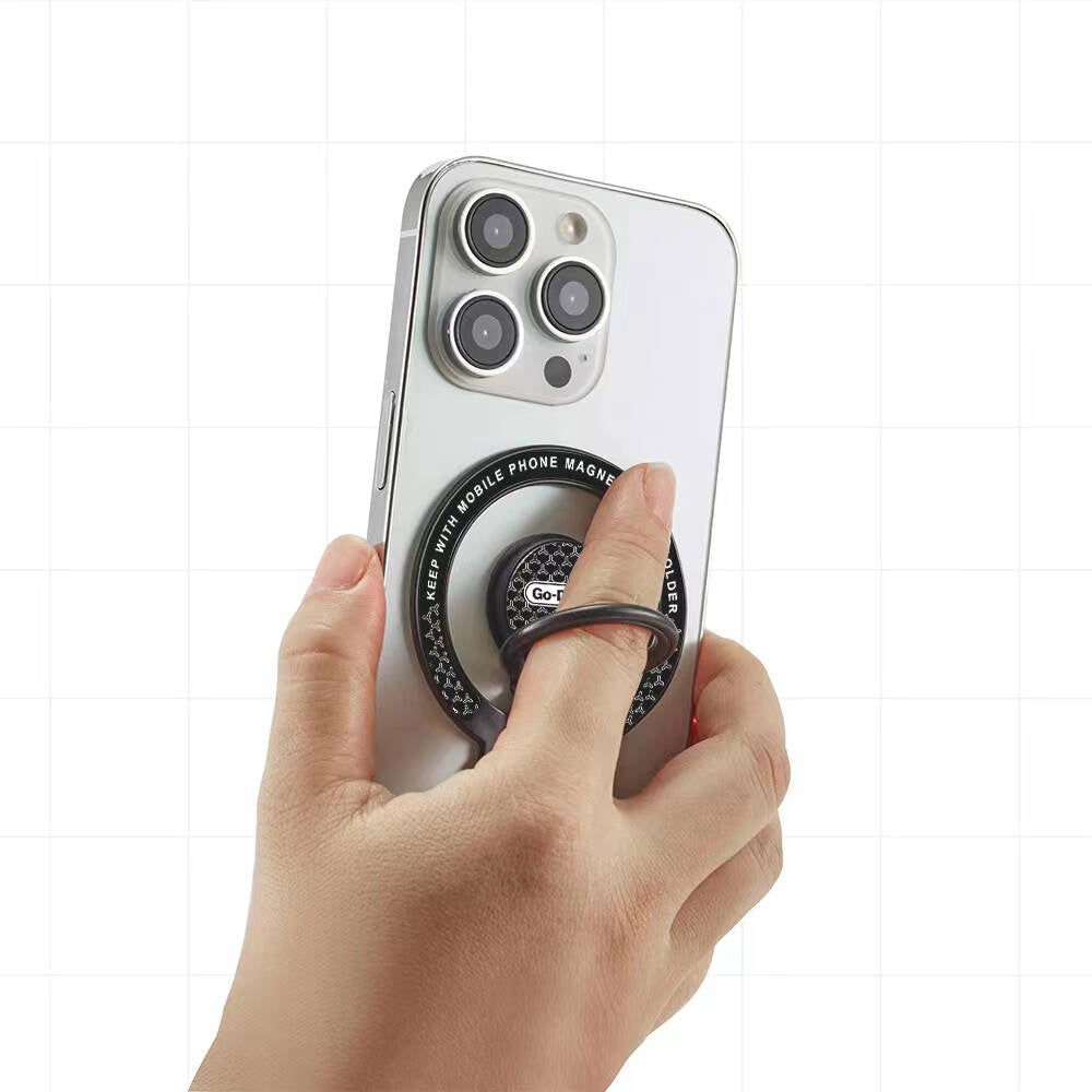 Go Des GD-G096 M-safe Şarj Destekli Standlı Magnetik Yüzük Tutucu Aparat Siyah