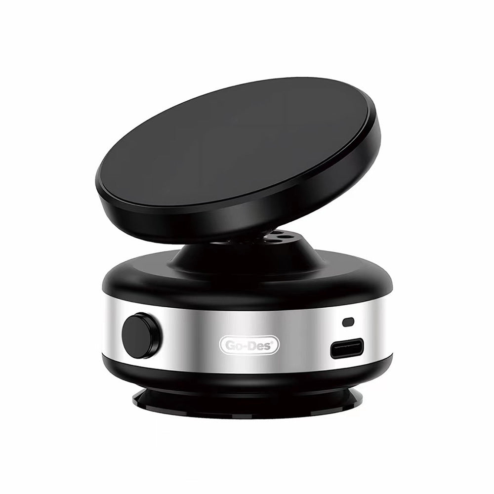 Go Des GD-HD229 130mAh Type-C Port Electric Vacuum Phone Holder Black