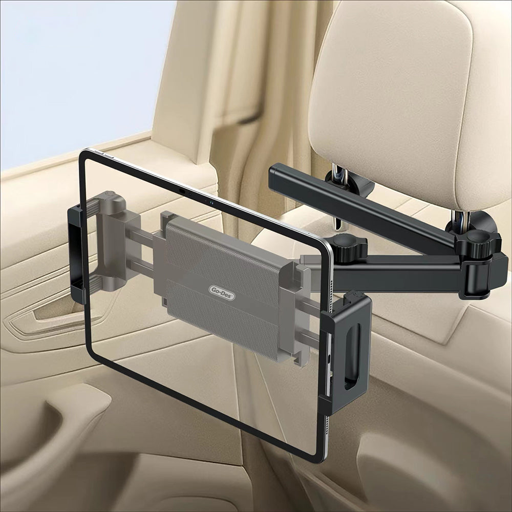 Go Des GD-HD323 360 Derece Dönebilen Uzatılabilir Arka Koltuk Araç Telefon Tutucu Siyah