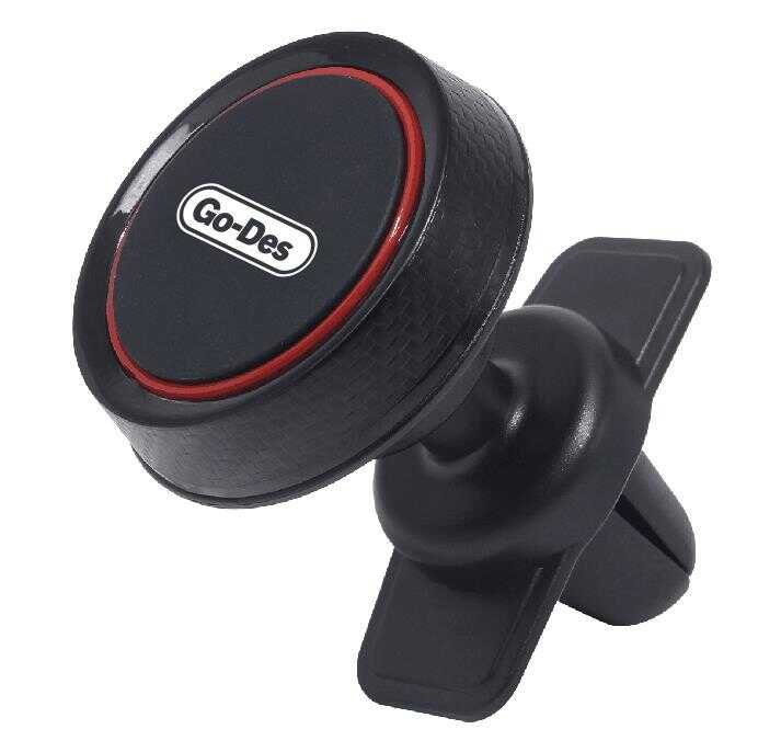 Go Des GD-HD621 In-Car Magnetic Phone Holder Vent Design Black