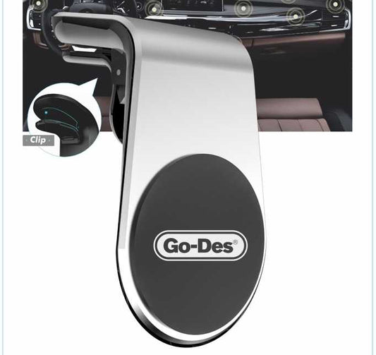 Go Des GD-HD633 Magnetic Car Phone Holder Silver