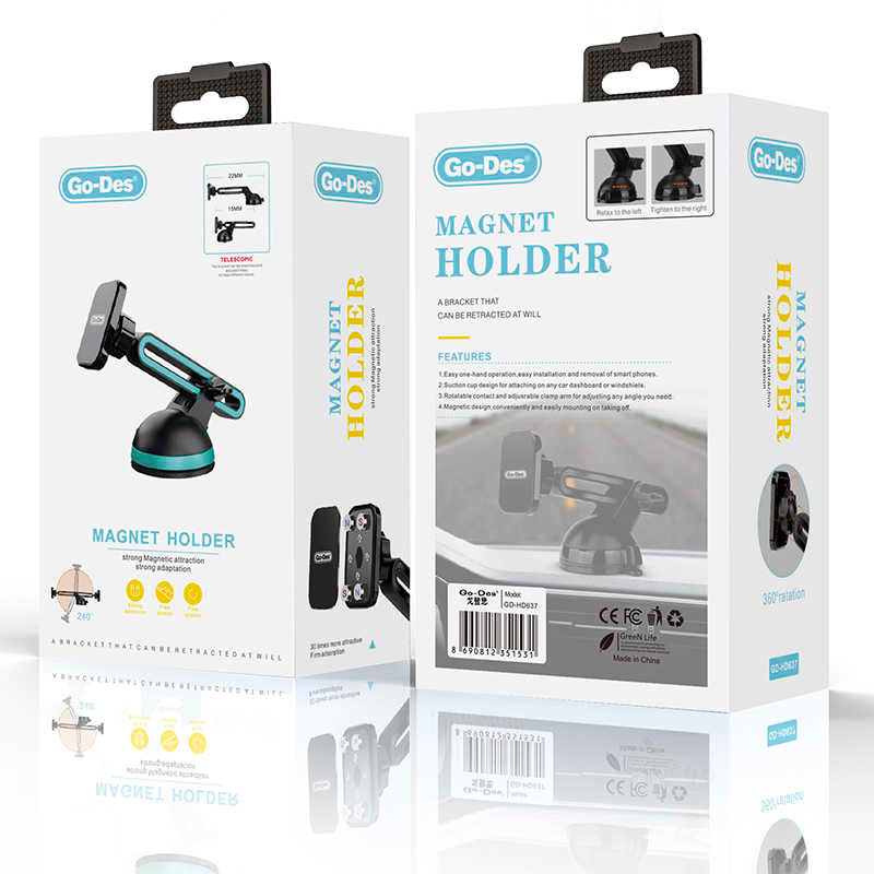 Go Des GD-HD637 Magnetic Car Phone Holder Black