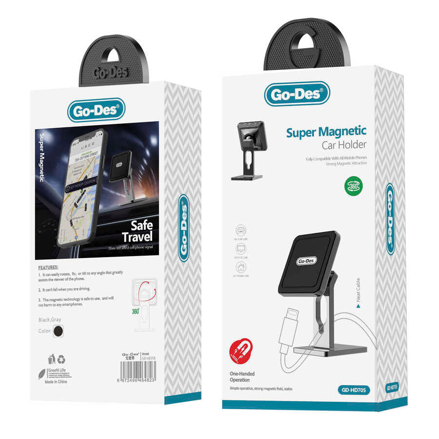 Go Des GD-HD705 Phone Stand Black