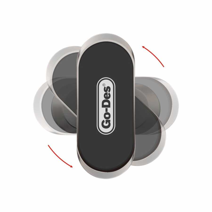 Go Des GD-HD708 Magnetic Car Phone Holder Gray