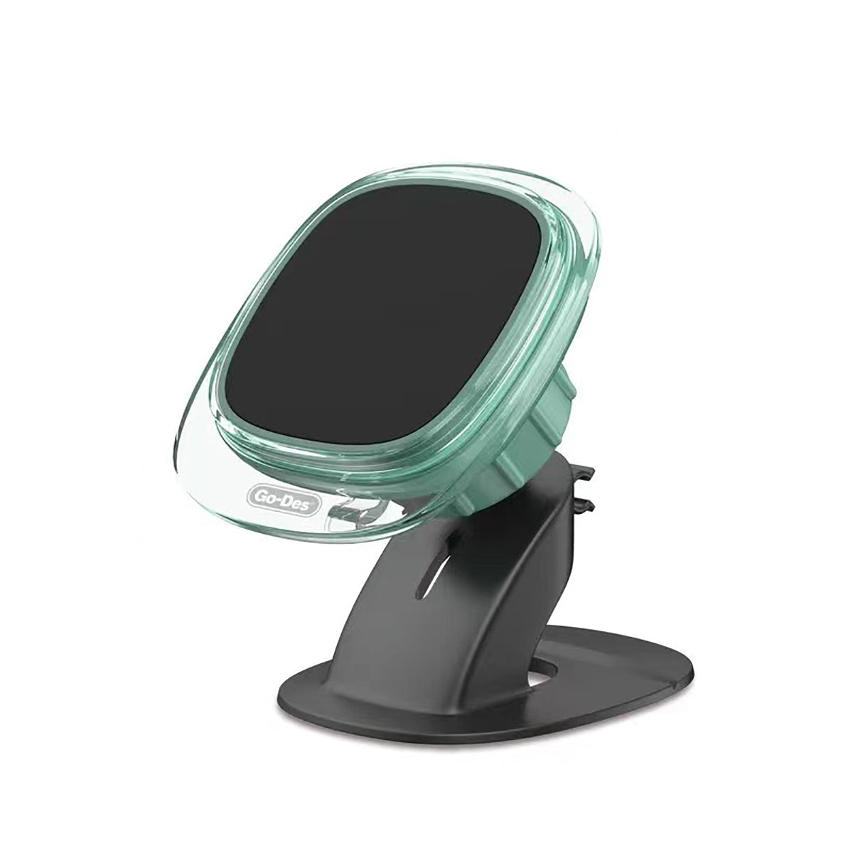 Go Des GD-HD885 Magnetic Stand Cable Organizer Flat Floor Car Phone Holder Black
